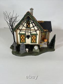 Department 56 Halloween TRICK OR TREAT LANE THE SPIDER HOUSE Lit #4025340