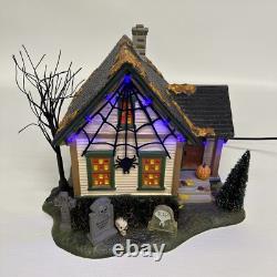 Department 56 Halloween TRICK OR TREAT LANE THE SPIDER HOUSE Lit #4025340