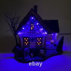 Department 56 Halloween TRICK OR TREAT LANE THE SPIDER HOUSE Lit #4025340