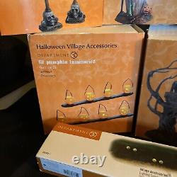 Department 56 Halloween Village accessory 9 pieces (NEW)