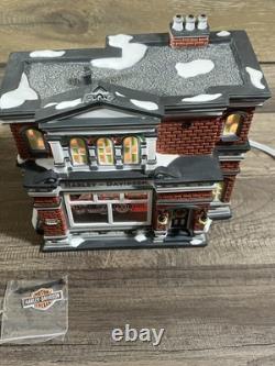 Department 56 Harley Davidson City Dealership 59202 Christmas Series House + Box