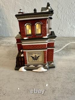 Department 56 Harley Davidson Set Of 4 (City Dealership, Motel, See Description)