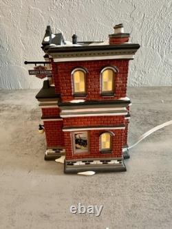 Department 56 Harley Davidson Set Of 4 (City Dealership, Motel, See Description)