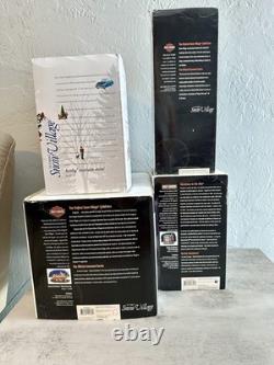 Department 56 Harley Davidson Set Of 4 (City Dealership, Motel, See Description)