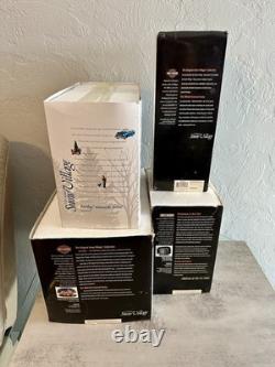 Department 56 Harley Davidson Set Of 4 (City Dealership, Motel, See Description)