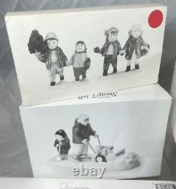 Department 56 LOT OF 10 Original Snow Village Figures Original Boxes Retired