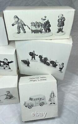 Department 56 LOT OF 10 Original Snow Village Figures Original Boxes Retired