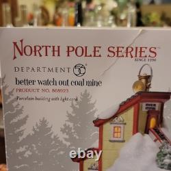 Department 56 North Pole Better Watch Out Coal Mine Illuminated Building