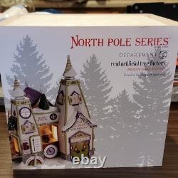 Department 56 North Pole Series Real Artificial Tree Factory Porcelain Lighted