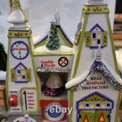 Department 56 North Pole Series Real Artificial Tree Factory Porcelain Lighted