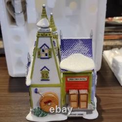 Department 56 North Pole Series Real Artificial Tree Factory Porcelain Lighted