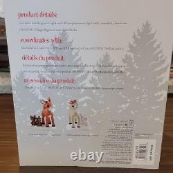 Department 56 North Pole Series Reindeer Stables Rudolph Illuminated Porcelain