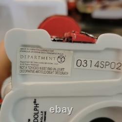 Department 56 North Pole Series Reindeer Stables Rudolph Illuminated Porcelain