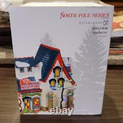 Department 56 North Pole Twinkle Brite Tree Factory Illuminated Porcelain House