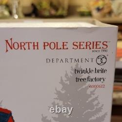 Department 56 North Pole Twinkle Brite Tree Factory Illuminated Porcelain House