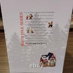 Department 56 North Pole Twinkle Brite Tree Factory Illuminated Porcelain House
