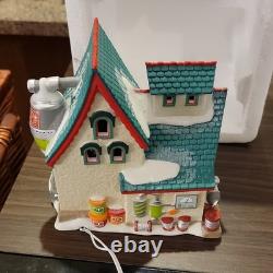 Department 56 North Pole Twinkle Brite Tree Factory Illuminated Porcelain House