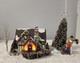 Department 56 Original Snow Village Christmas Lane Peppermint House Gift Set