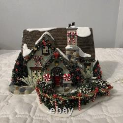 Department 56 Original Snow Village Christmas Lane Peppermint House Gift Set