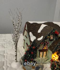Department 56 Original Snow Village Christmas Lane Peppermint House Gift Set