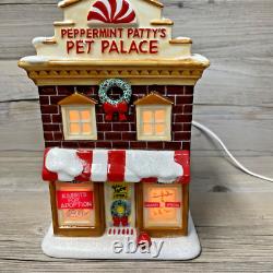 Department 56 Peanuts Peppermint Patty's Pet Palace Christmas Village With Box