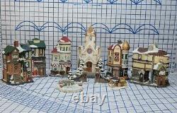 Department 56 RARE 1994 Mercuries Village Set, Light Up, Church, Post, Cottage