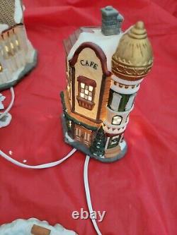 Department 56 RARE 1994 Mercuries Village Set, Light Up, Church, Post, Cottage