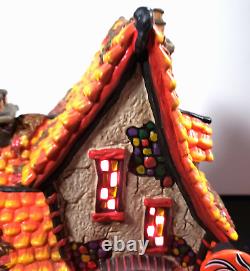 Department 56 SWEET TRAPPINGS COTTAGE Halloween Witch's Candy House (Lit) NEW