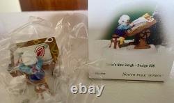 Department 56 Santa's Sleigh Maker Lighted Interior Scene with Santas New Sleigh