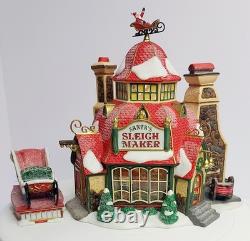 Department 56 Santa's Sleigh Maker (Set of 2) 2006 #56950 RETIRED Tested Works