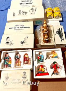 Department 56 Snow Village Accessories Lot of 10 Different Boxes, Includes Taxis