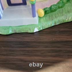 Department 56 Snow Village Easter Chocolate Bunny Factory Ceramic House 2004