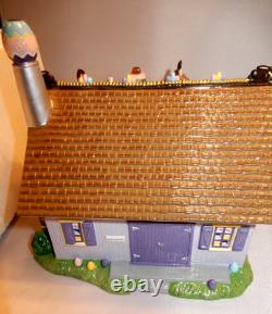 Department 56 Snow Village Easter Chocolate Bunny Factory Ceramic House 2004