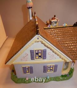 Department 56 Snow Village Easter Chocolate Bunny Factory Ceramic House 2004