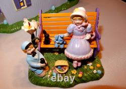 Department 56 Snow Village Easter Chocolate Bunny Factory Ceramic House 2004