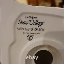 Department 56 Snow Village Easter Church House Porcelain 2003 Removable Banners