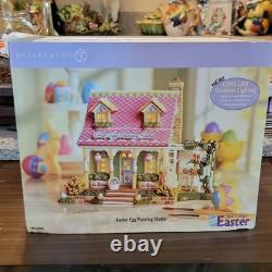 Department 56 Snow Village Easter Egg Painting Studio Illuminated House 2005