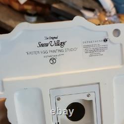 Department 56 Snow Village Easter Egg Painting Studio Illuminated House 2005