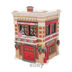 Department 56 Snow Village Engine 223 Fire House Lit Building 8.62 Inch
