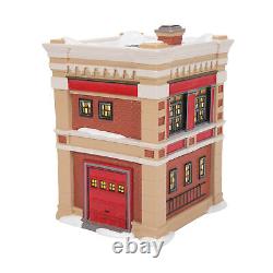 Department 56 Snow Village Engine 223 Fire House Lit Building 8.62 Inch