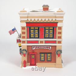Department 56 Snow Village Engine 223 Fire House Lit Building 8.62 Inch