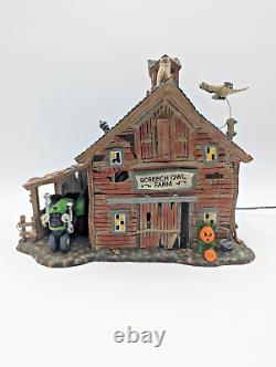 Department 56 Snow Village Halloween Screech Owl Farm 2008 #804443 See descript