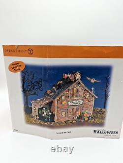 Department 56 Snow Village Halloween Screech Owl Farm 2008 #804443 See descript