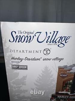 Department 56 Snow Village Harley Davidson #4020216 Light Up Building Motorcycle