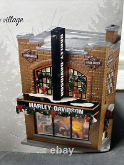 Department 56 Snow Village Harley Davidson #4020216 Light Up Building Motorcycle