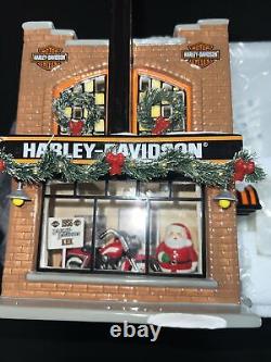 Department 56 Snow Village Harley Davidson #4020216 Light Up Building Motorcycle