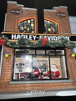 Department 56 Snow Village Harley Davidson #4020216 Light Up Building Motorcycle