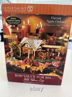 Department 56 Snow Village Harvest Apple Orchard Fall House Multicolor Boxed