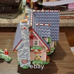 Department 56 Snow Village Hearts & Blooms Cottage Ceramic Porcelain 2002