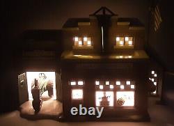 Department 56 Snow Village Illuminated Abners Implement Company and Original Box